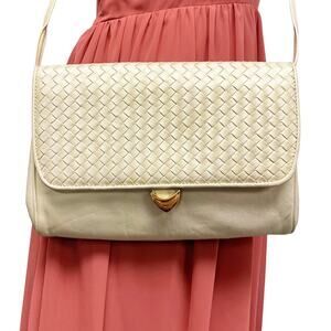 Vintage Ganson Gold Basketweave Clutch Shoulder Bag